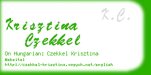 krisztina czekkel business card